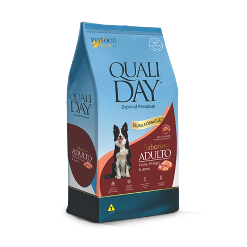 Racao Qualiday Ad. Sabores 3kg