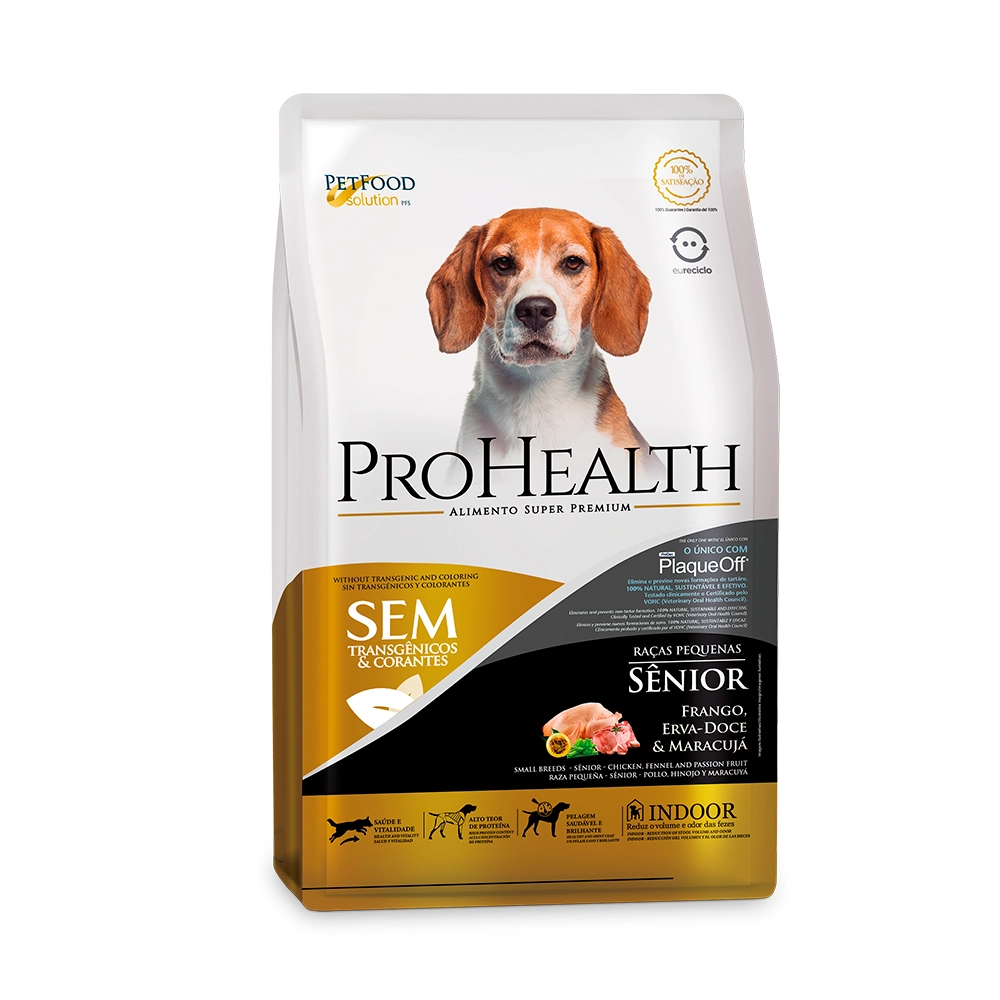 Ração Seca Prohealth Senior Para Cães De Raças Pequenas 1 Kg