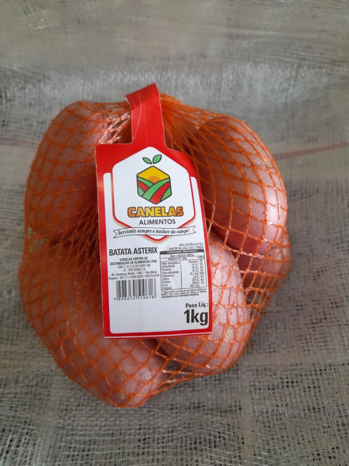 Batata Asterix Canelas 1kg Pc