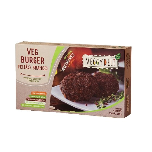 Veg Burguer Feijao Branco Veggy Deli 380g