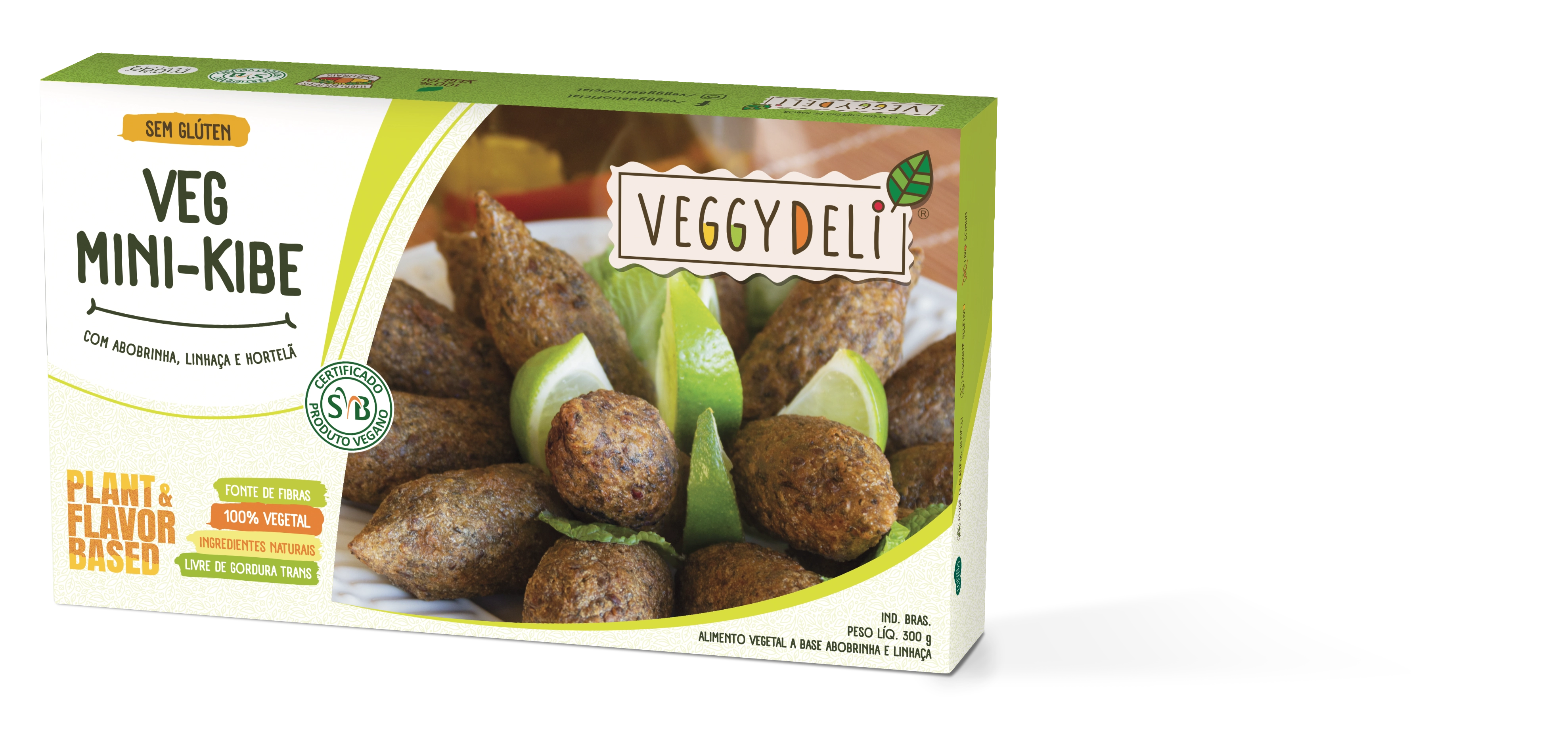 Miniquibe Com Abobrinha, Linhaça E Hortelã Veggy Deli Caixa 300g