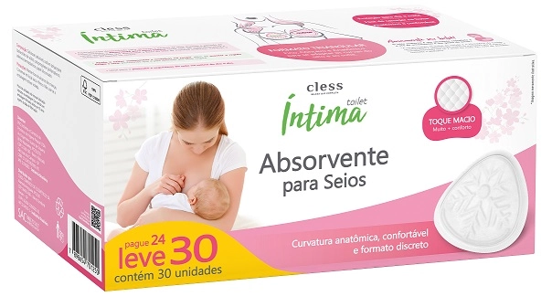 Absorvente Para Seios Toilet íntima Caixa Leve 30 Pague 24 Unidades