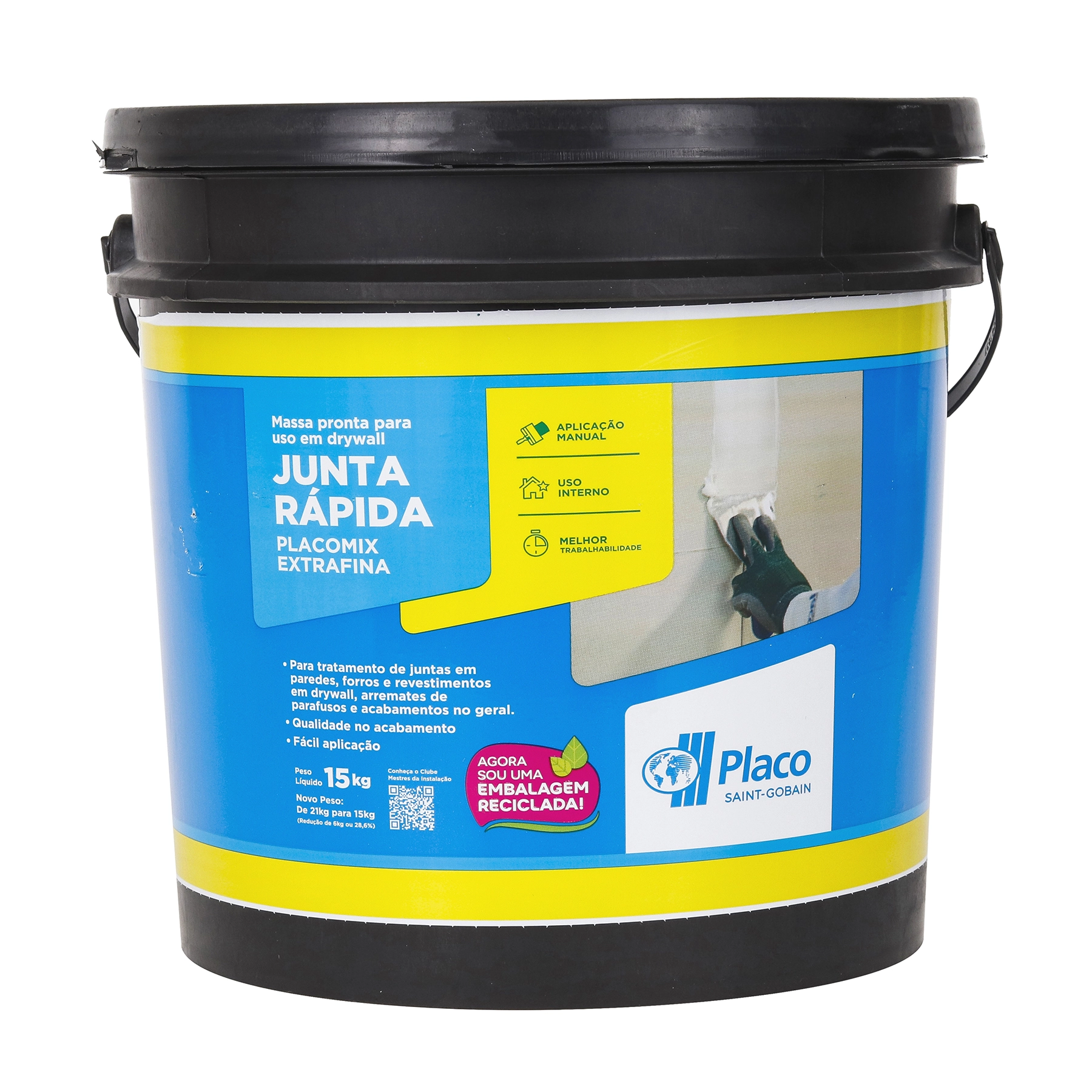 Massa junta rápida drywall Placo 15kg