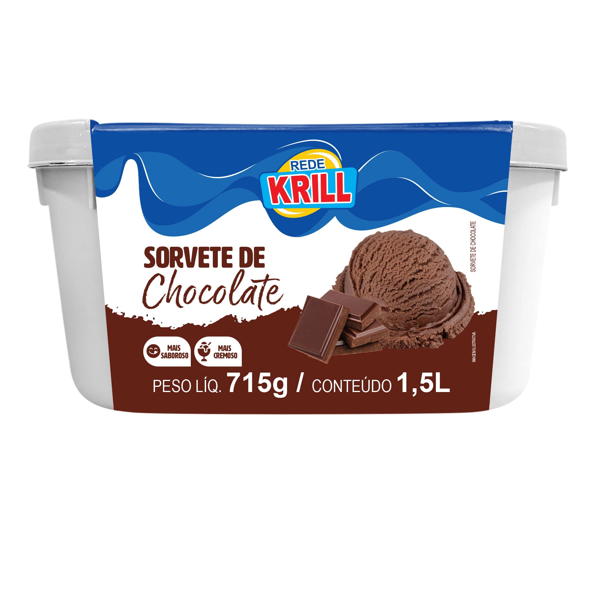Sorvete Rede Krill Choc.1.5l