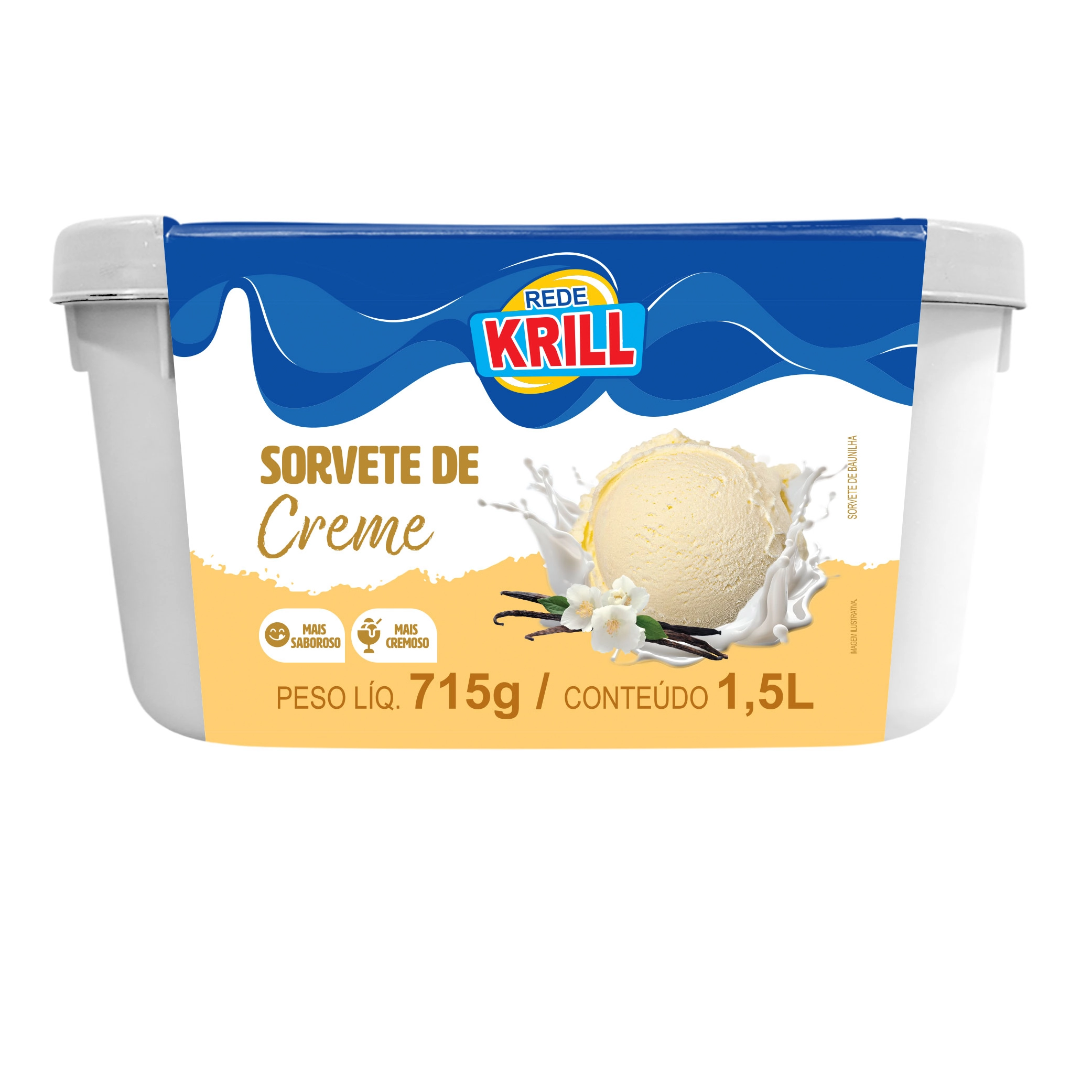Sorvete Rede Krill Creme 1.5l