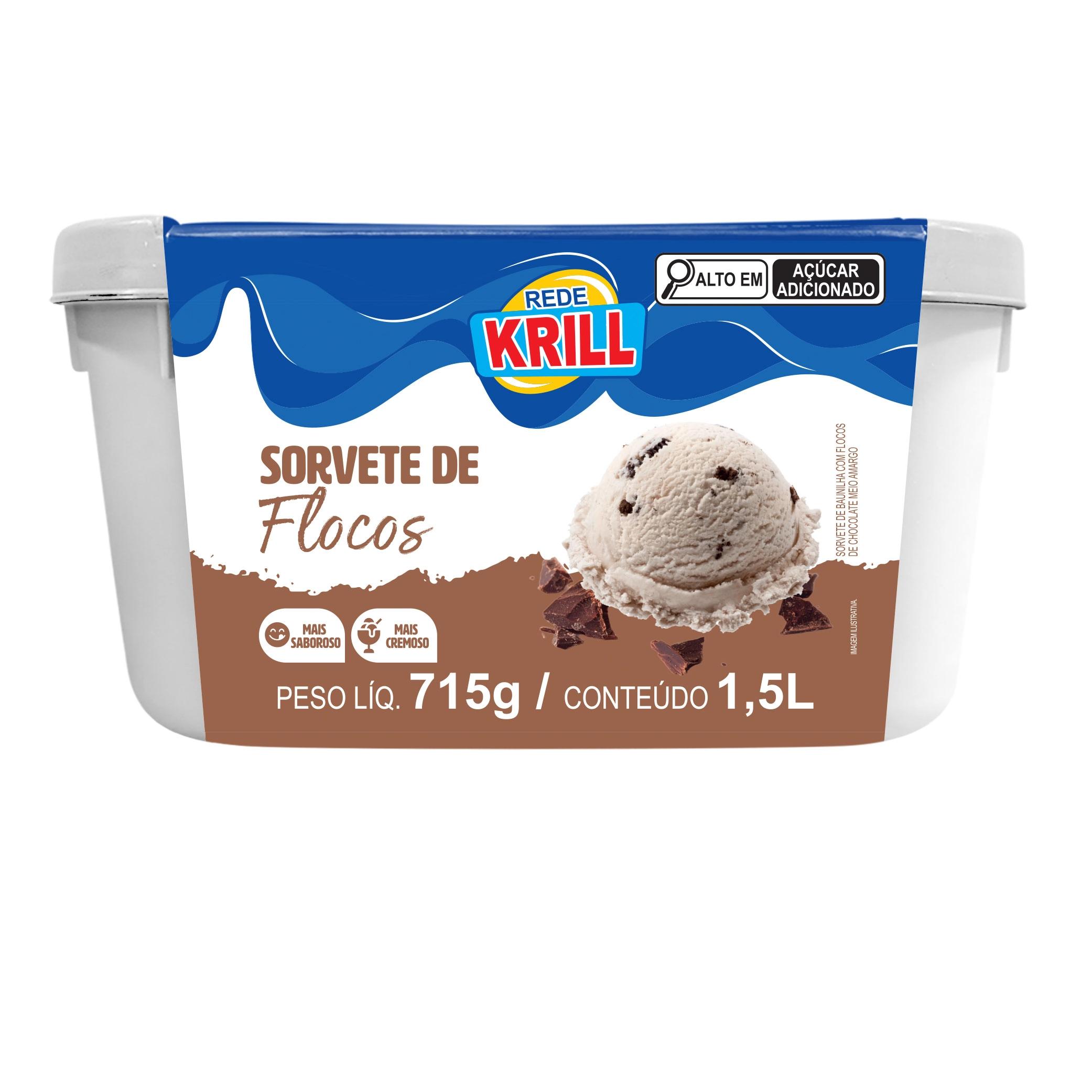 Sorvete Rede Krill Flocos 1.5l