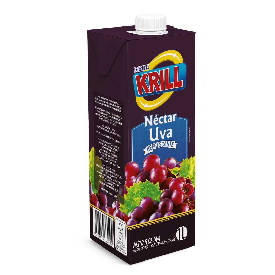 Suco Nectar Rede Krill Uva 1l