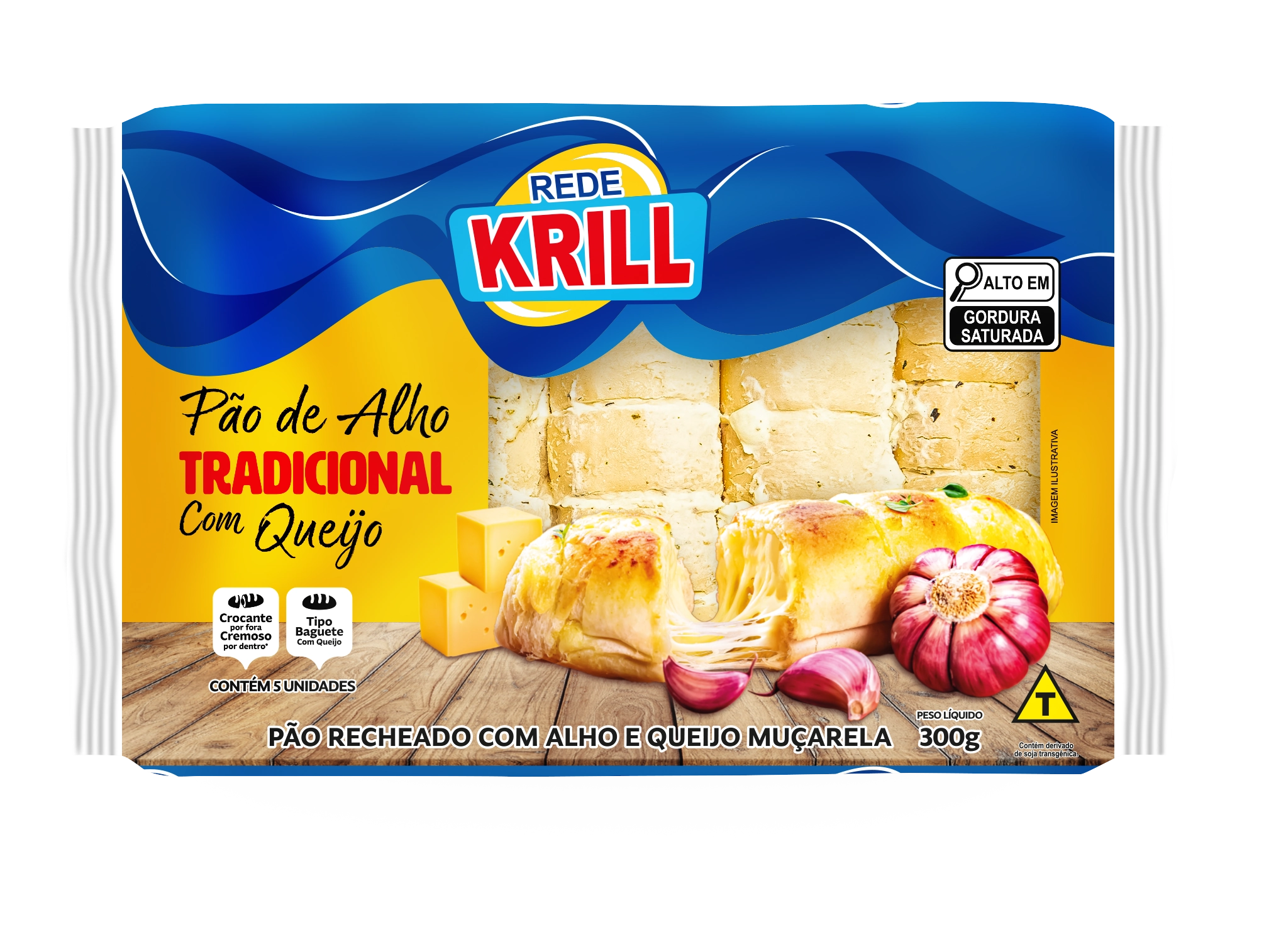 Pao Alho Rede Krill C/queijo 300g
