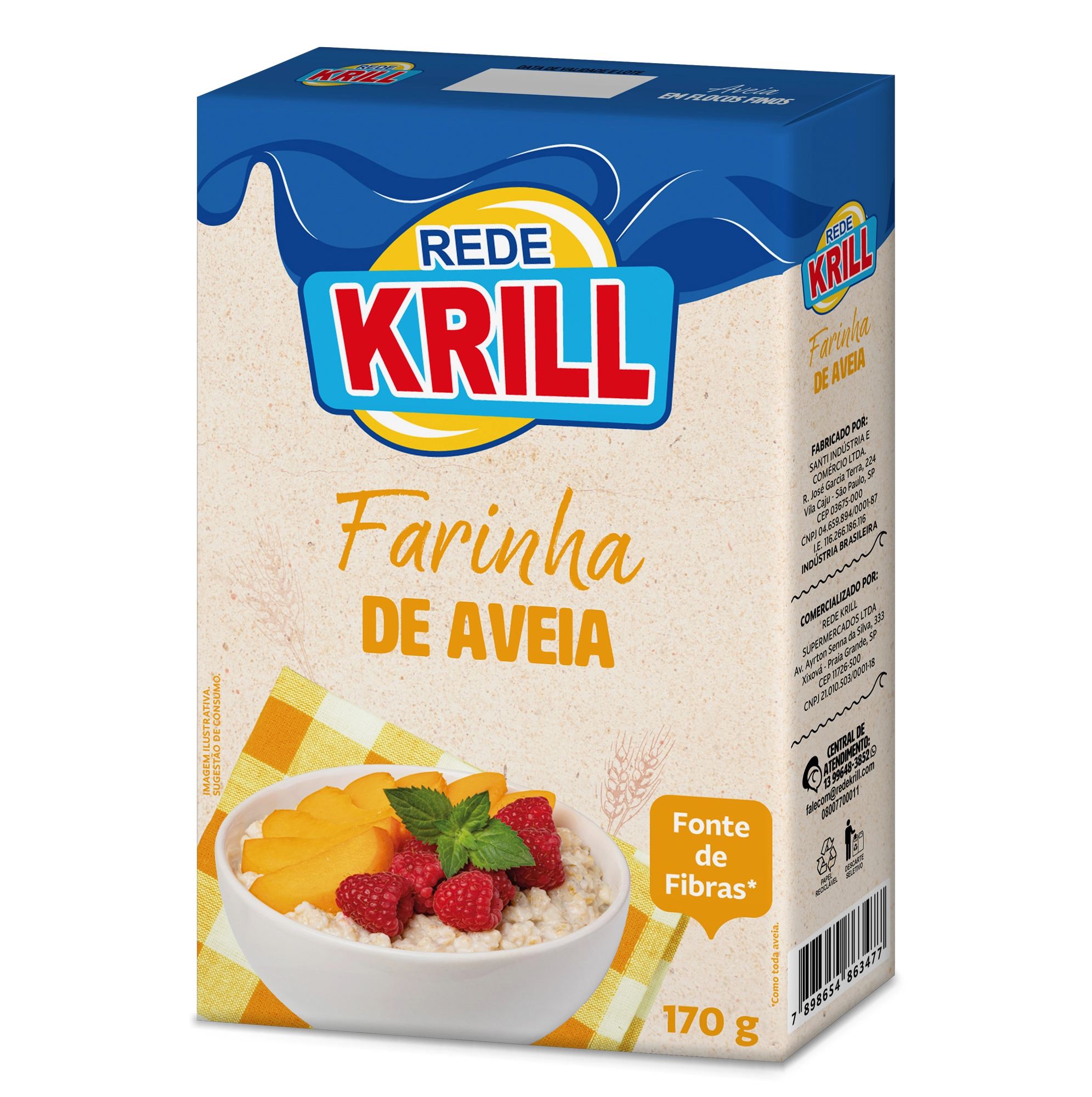 Farinha Aveia Rede Krill 170g