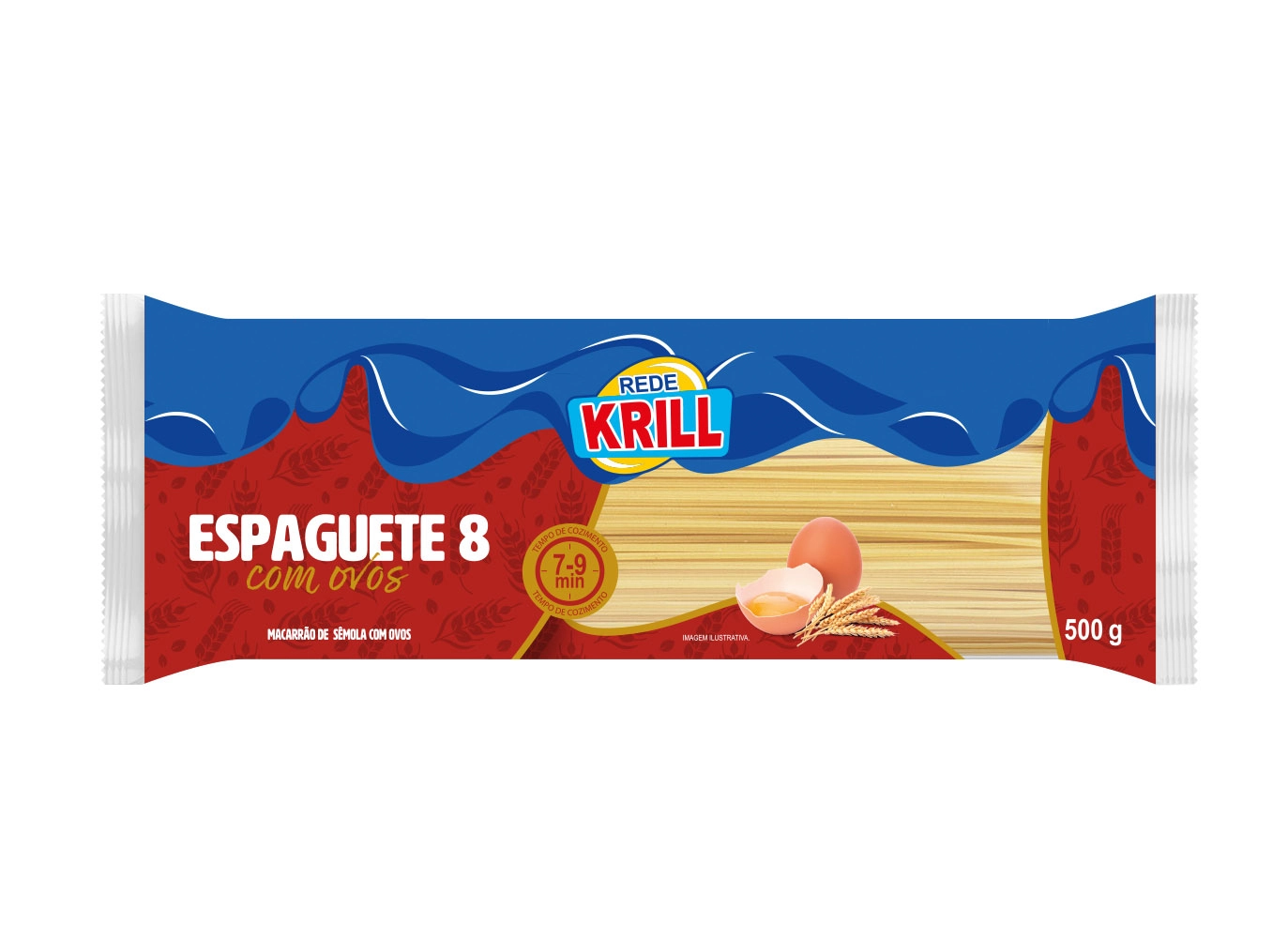 Mac.rede Krill Espaguete C/ovos N.8 500g