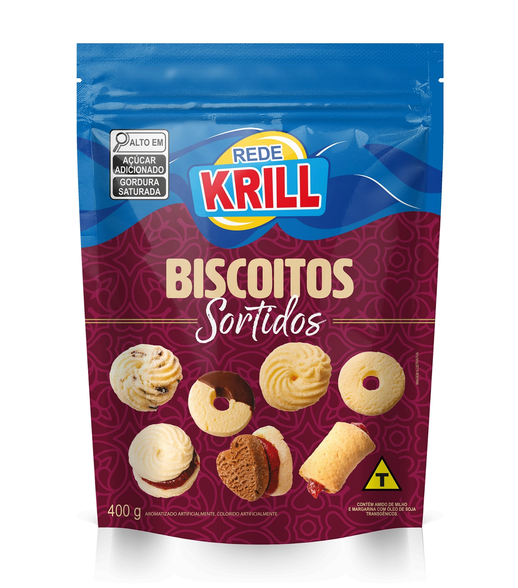 Bisc.rede Krill Sortidos Pouch 400g