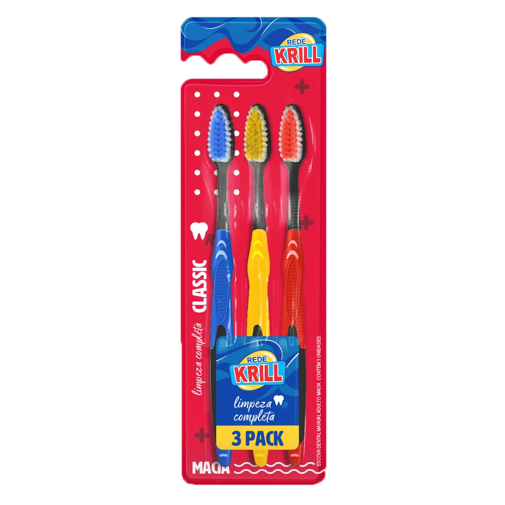Esc.dental Rede Krill Classic Macia 3un