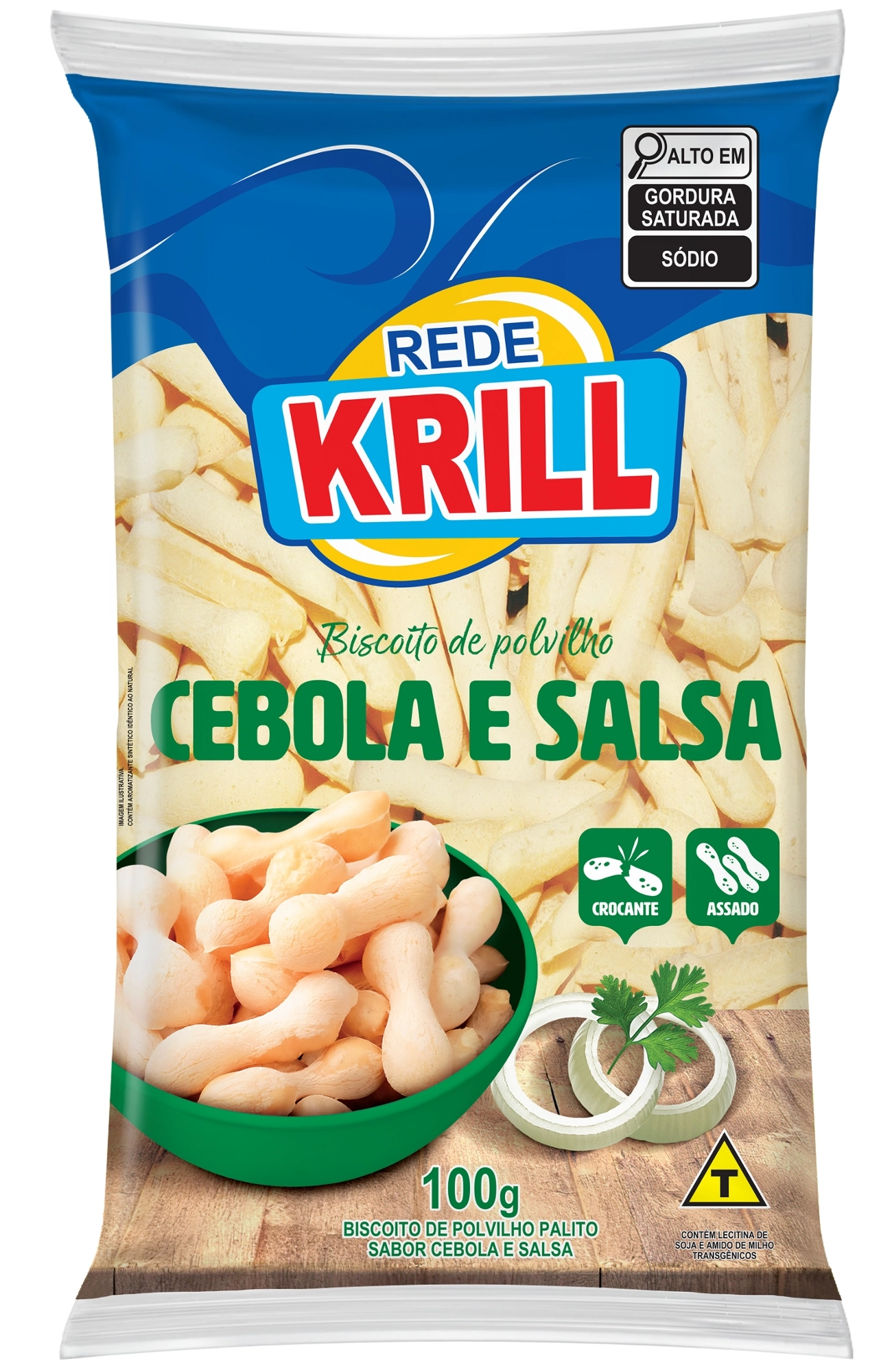 Polvilho Rede Krill Cebola Salsa 100g