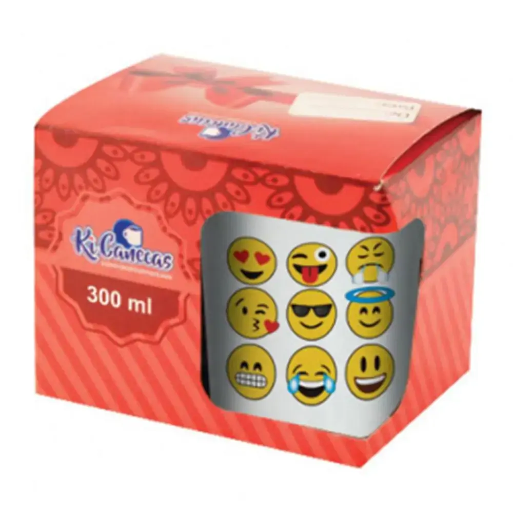 Caneca Porcelana Kicanecas Decorada 300ml