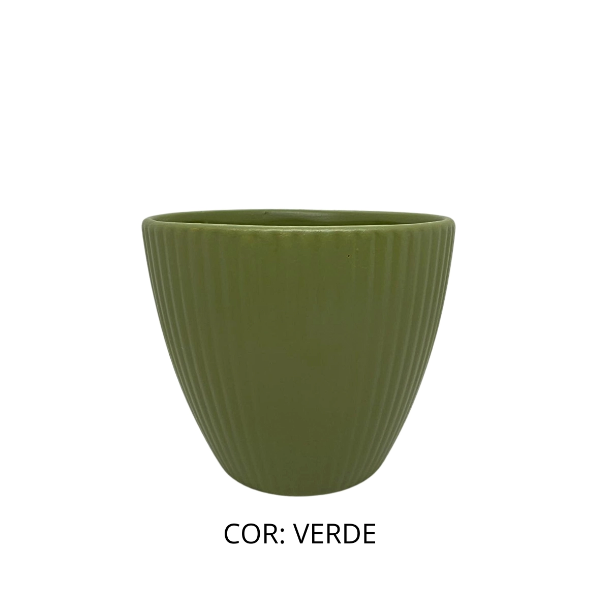 Vaso Ceramica Frisado Elegance 10x12cm 2457 Vanjos