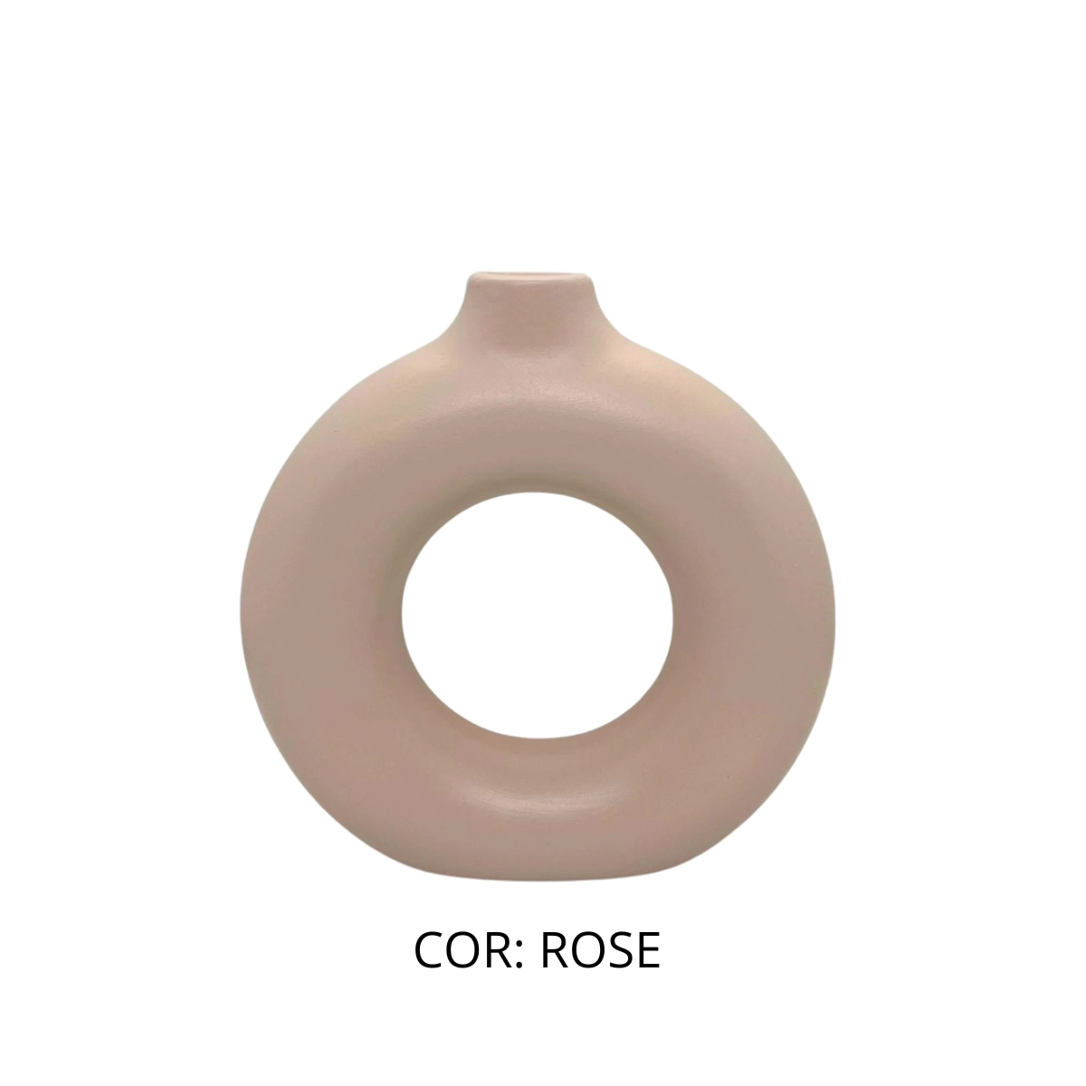 Vaso Ceramica Organico Vazado 17x17cm 2609 Vanjos