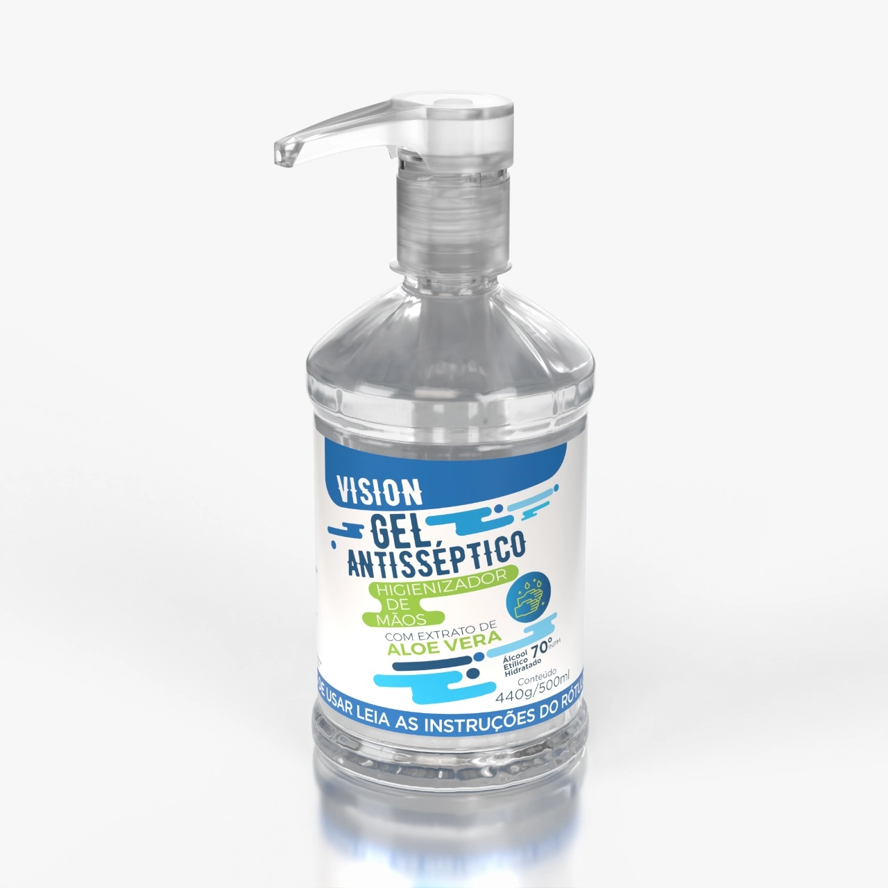 Gel Antisseptico P/maos Vision 500g Aloe Vera
