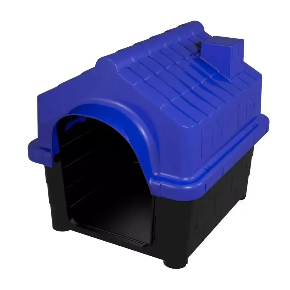 Casinha Plástica para Cães Home Class Mec Pet Azul Nº2
