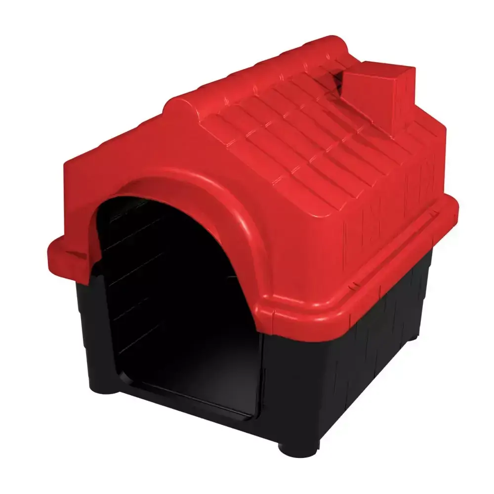 Casinha Plástica para Cães Home Class Mec Pet Vermelho Nº2