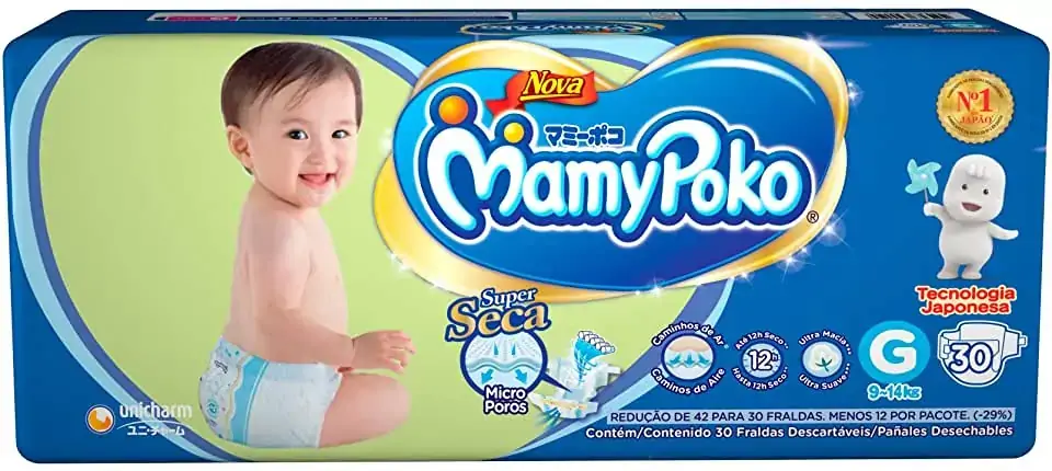 Fralda Descartável Infantil Super Seca Mamypoko G Pacote 30 Unidades