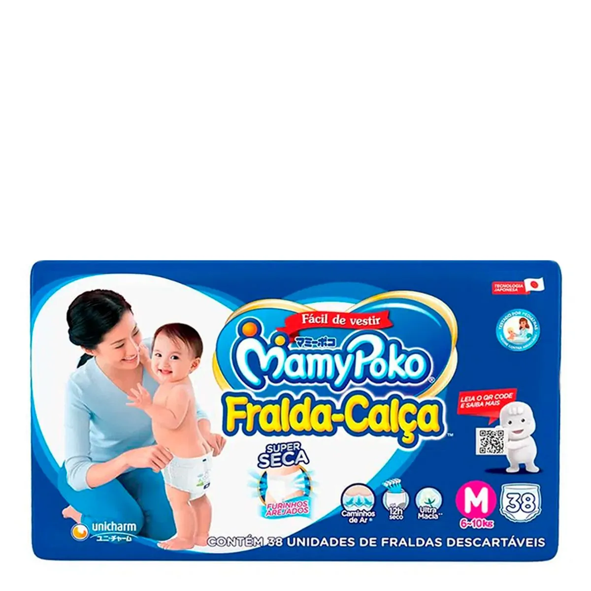 Fralda Descartável Infantil Seca Calça Mamypoko Premium M Pacote 34 Unidades
