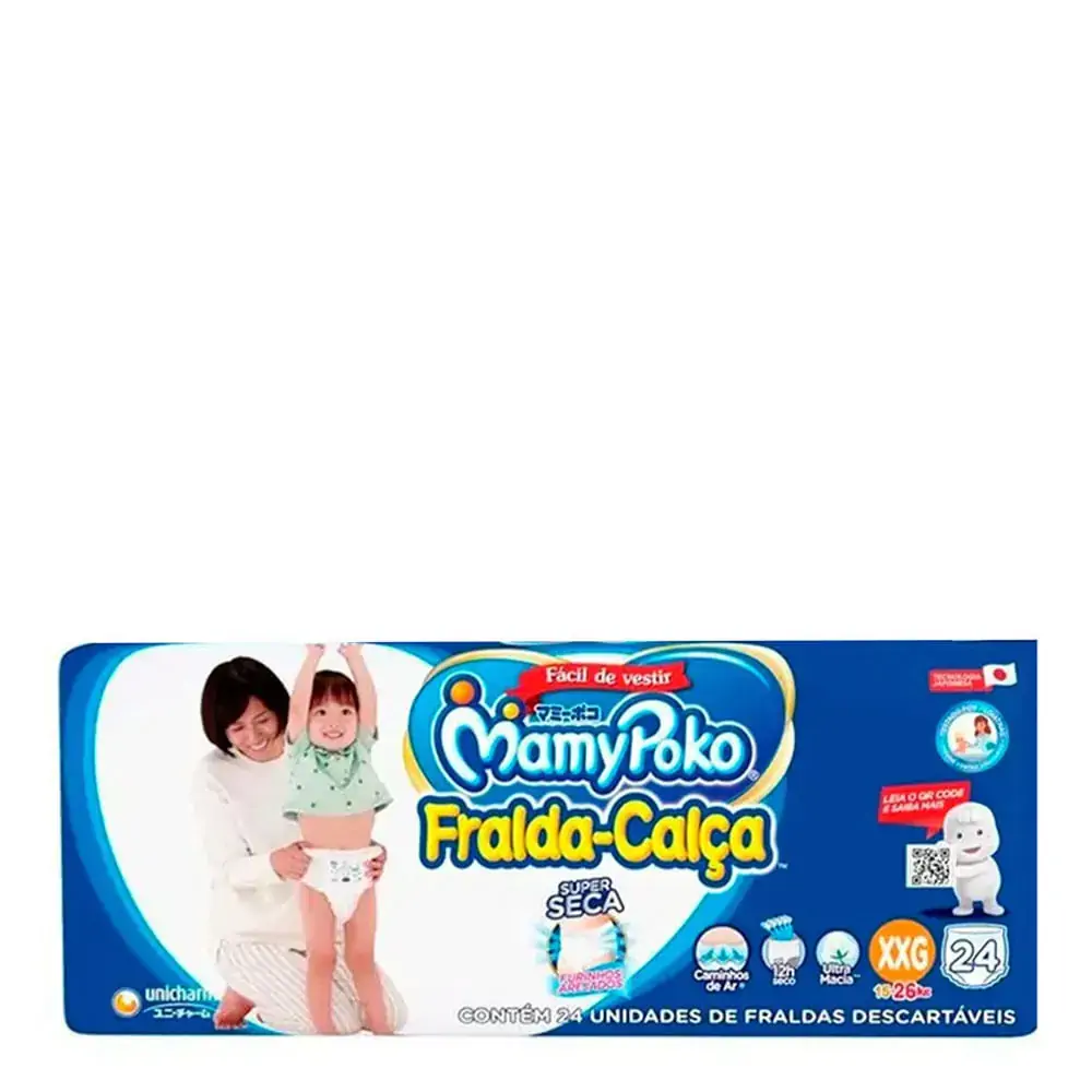 Fralda Descartável Infantil Super Seca Calça Mamypoko Xxg Pacote 24 Unidades