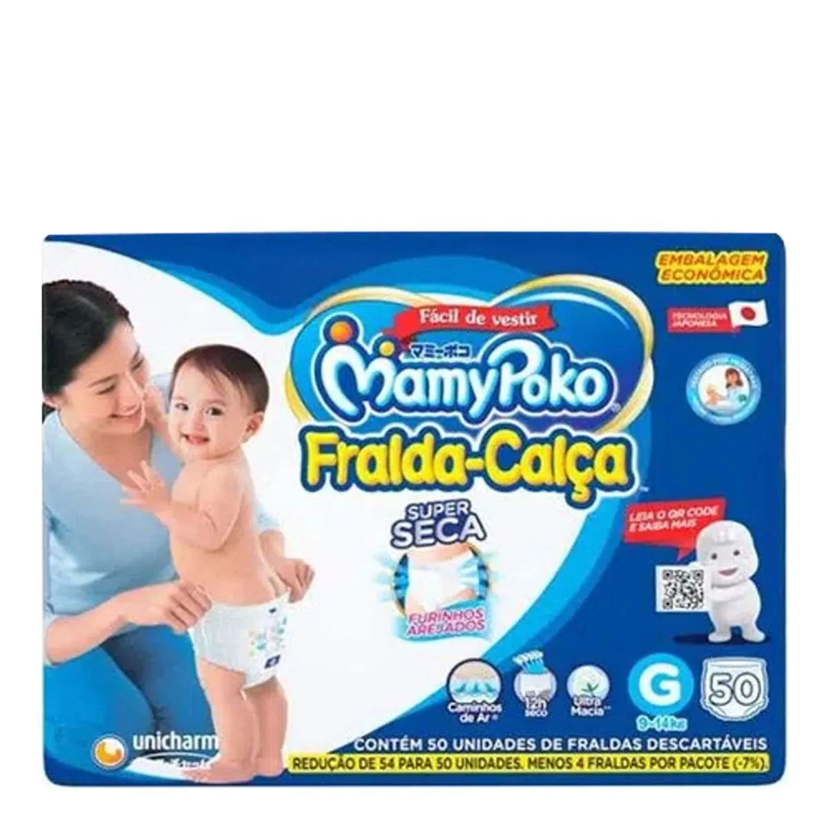 Fralda Descartável Infantil Super Seca Calça Mamypoko G Pacote 50 Unidades