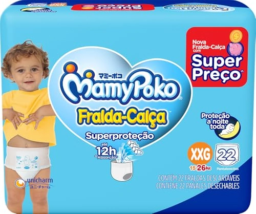 Fralda Descartável Infantil Calça Mamypoko Superproteção Xxg Pacote 22 Unidades