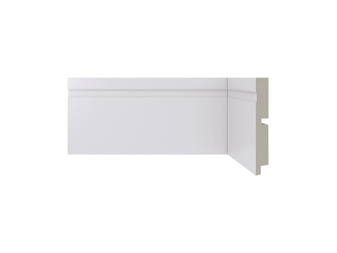 Rodapé Poliestireno 10cm Frisado Branco 457 Santa Luzia - 2.40 M
