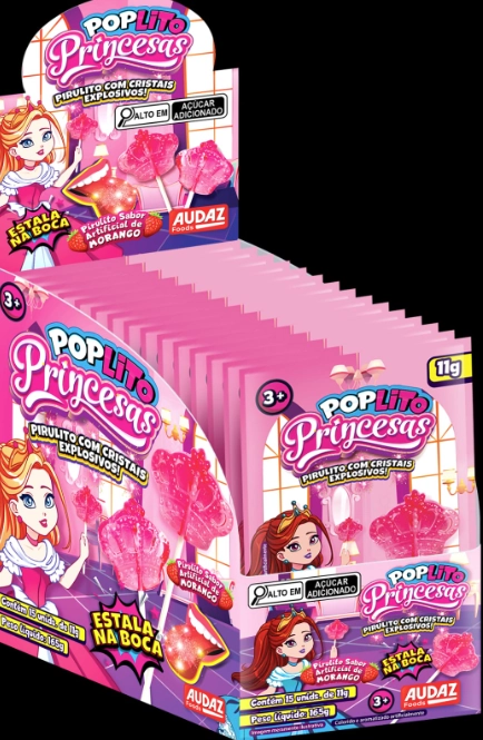 Pop Lito Princesas Pirulito C/cristais Explosivos C/15