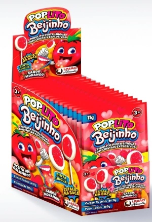 Pop Lito Beijinho Pinta Lingua C/cristais Explosivos