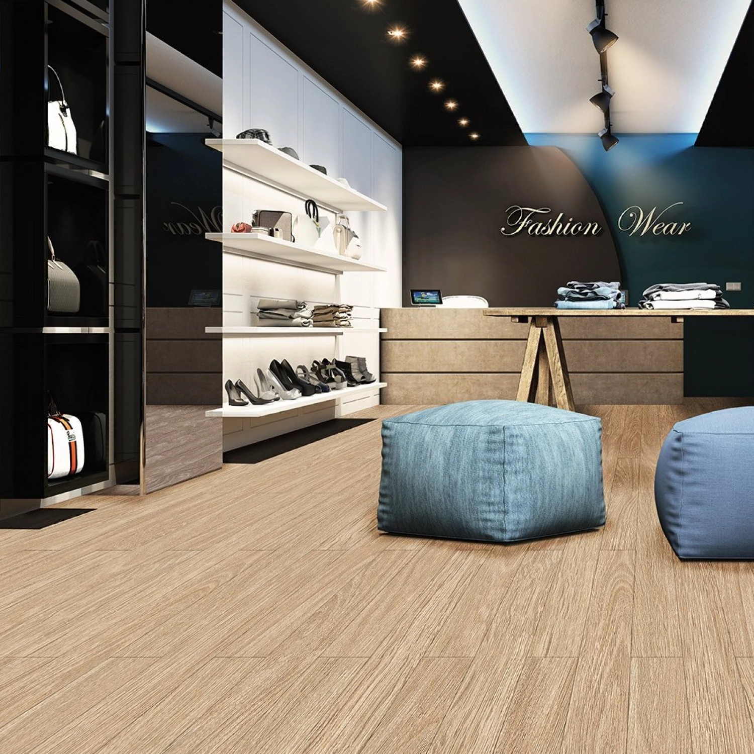 Piso Vinílico Em Régua Nobile Colado Rústico Salgueiro 2mm X 17,78cm X 121,98cm Ruffino - Caixa Com 3,9 Unidade -