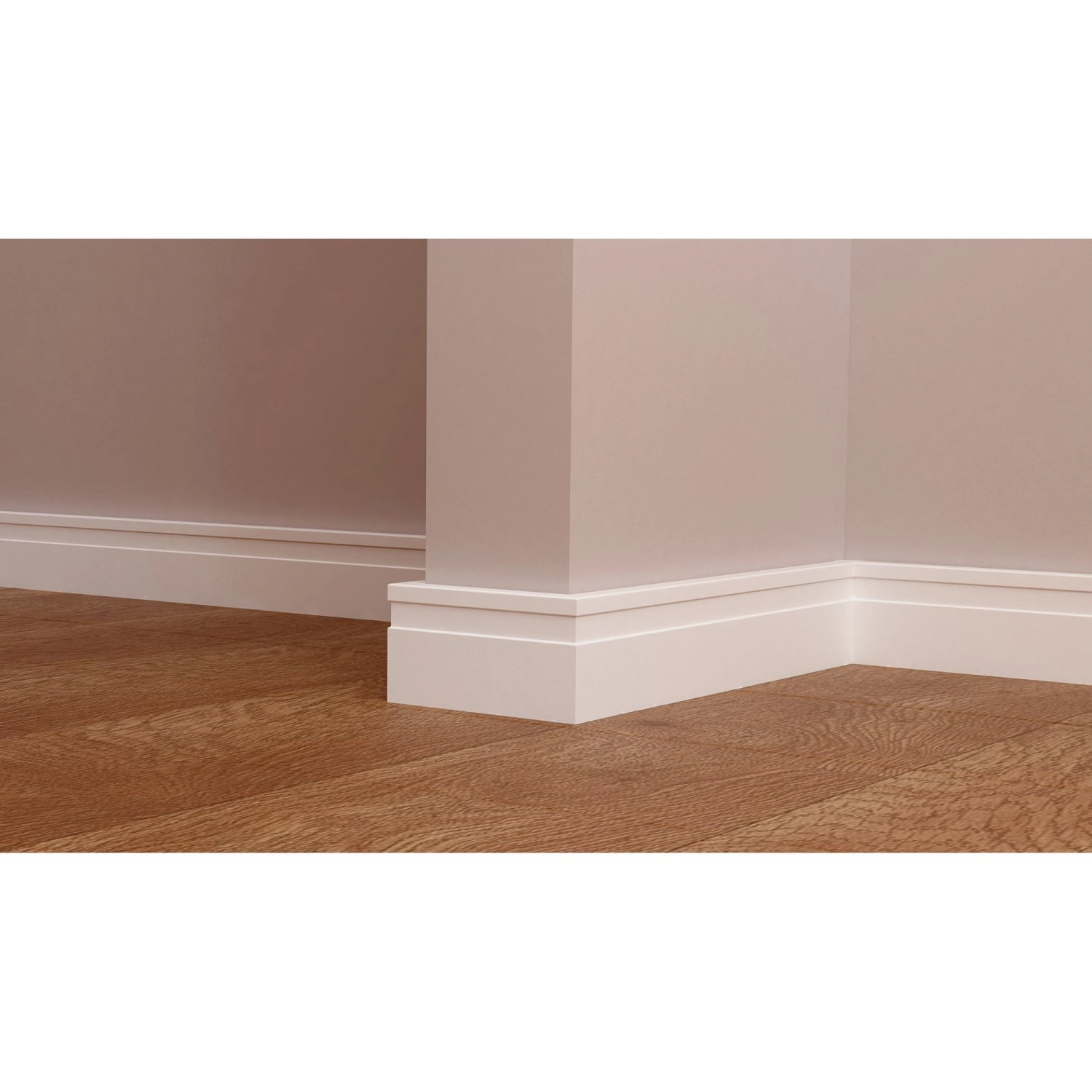 Rodapé De Poliestireno 7cmx15mmx2,40m Frisado Nfr Branco