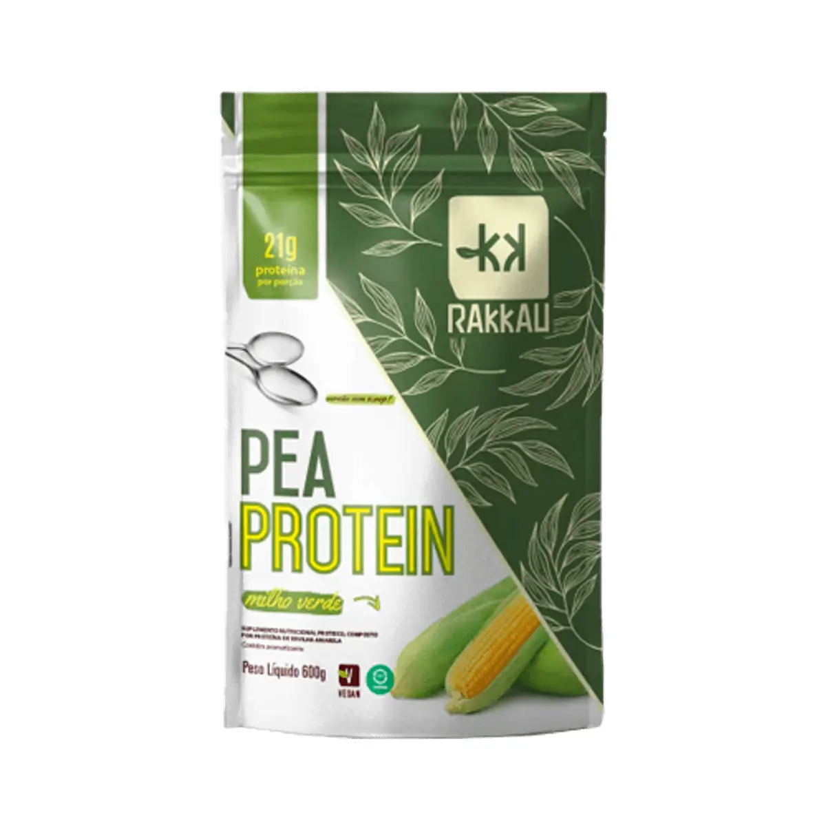 Pea Protein Milho Verde Vegana Rakkau 600g