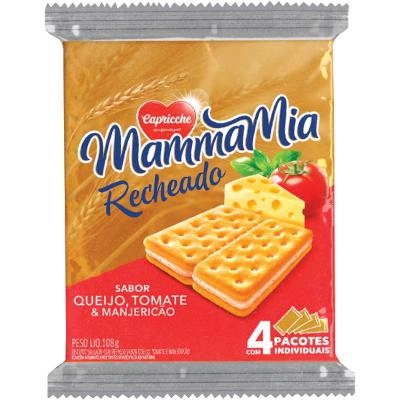 B Mammamia Recheado Qj ,tomate Manjericao108g