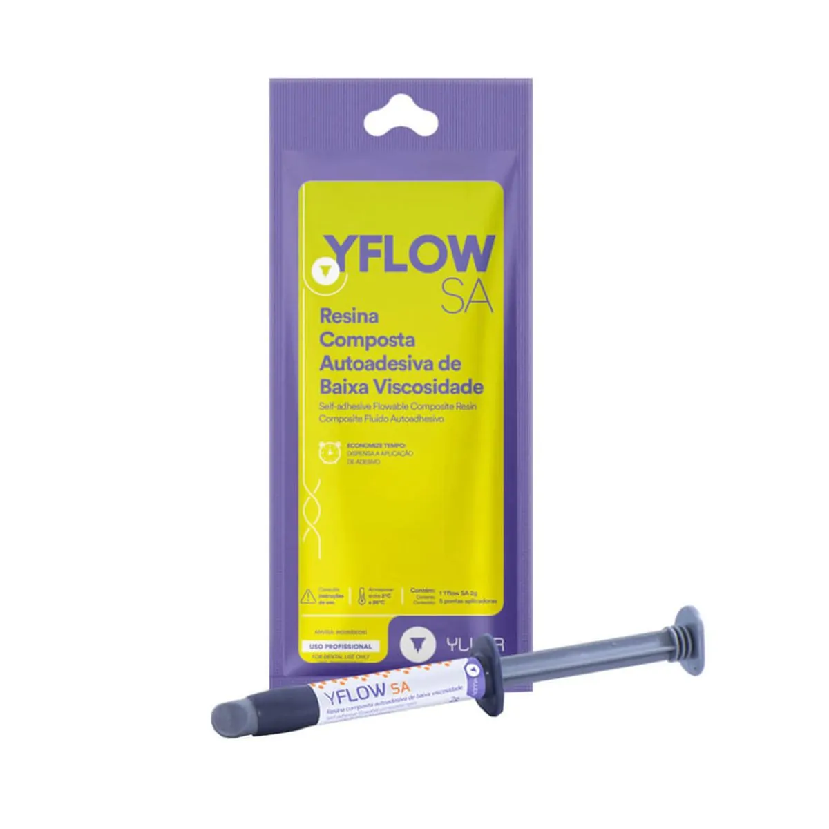 Resina Autoadesiva Yflow SA 2g - Yller - Resina Autoadesiva Yflow SA A2 com 1 Seringa de 2g - Yller