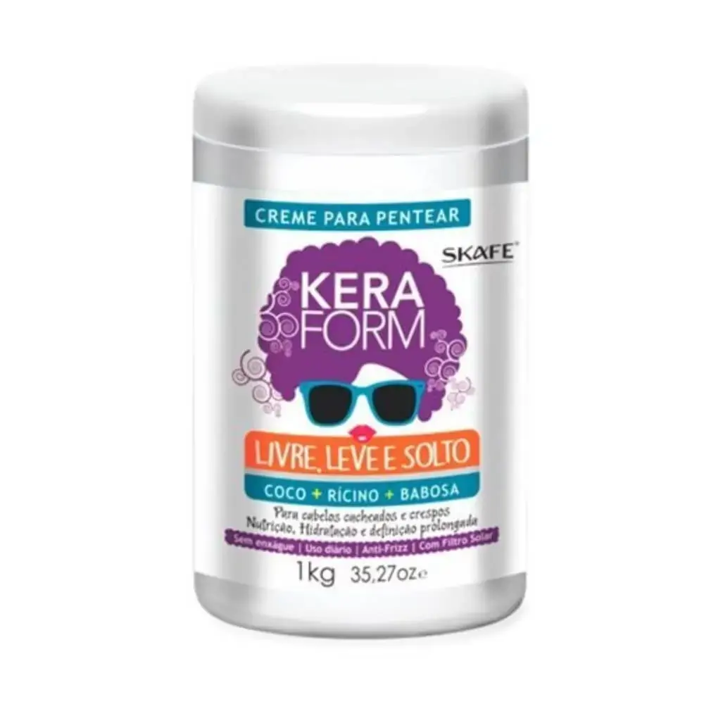 Creme Para Pentear Skafe Keraform Livre, Leve E Solto 1Kg