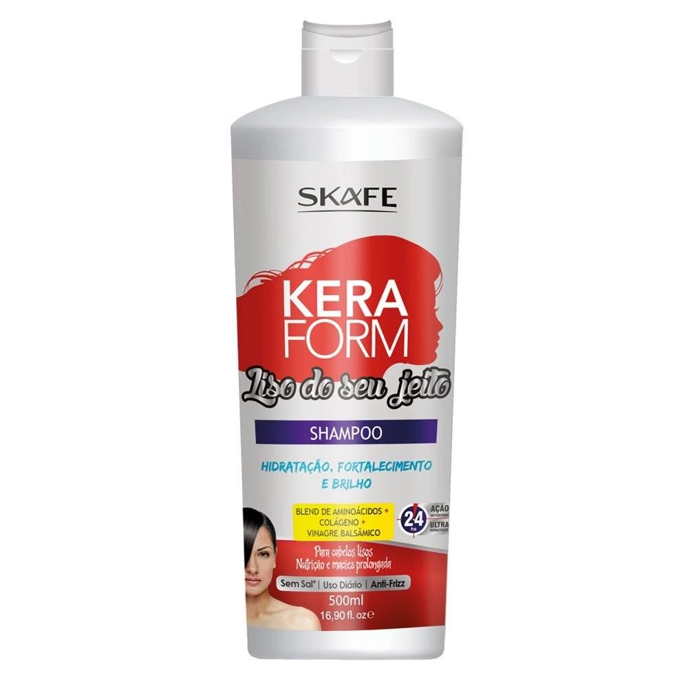 Shampoo Skafe Keraform Liso Do Seu Jeito 500ml