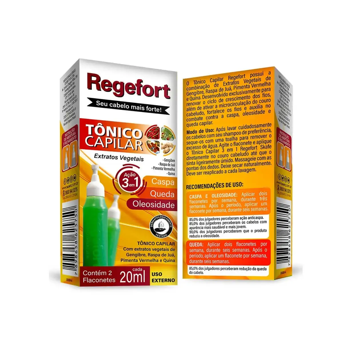 Tonico Capilar Skafe 3 Em 1 Regefort 40ml