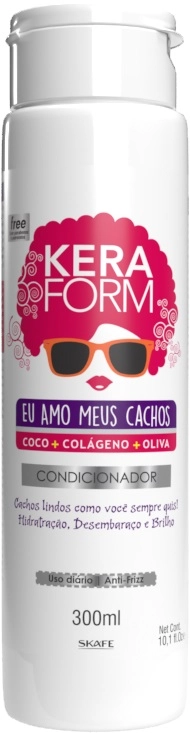 Cond Skafe Keraform 300ml Eu Amo Meus Cachos