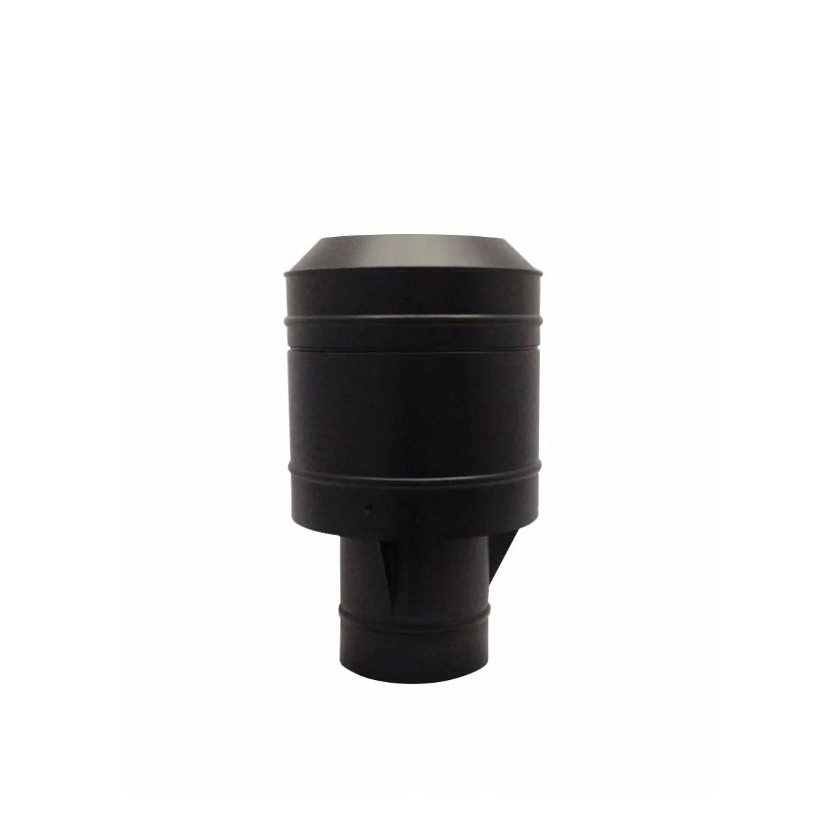 Chapéu Preto Para Chaminé Tipo Canhão Sputinik 150mm De Diâmetro Galvanizado