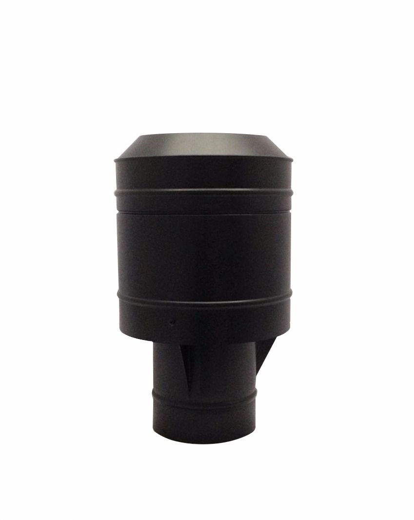 Chapéu Tipo Canhão Preto Sputinik Para Chaminé 250mm