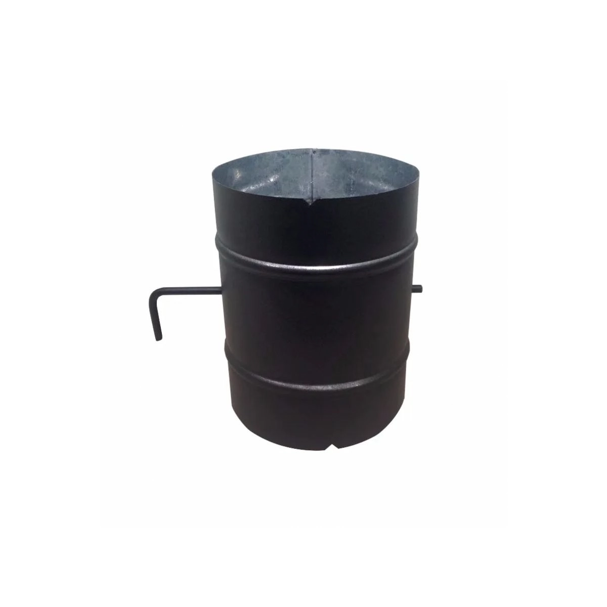 Registro/dumper Preto Para Chaminé De 150 Mm De Diâmetro