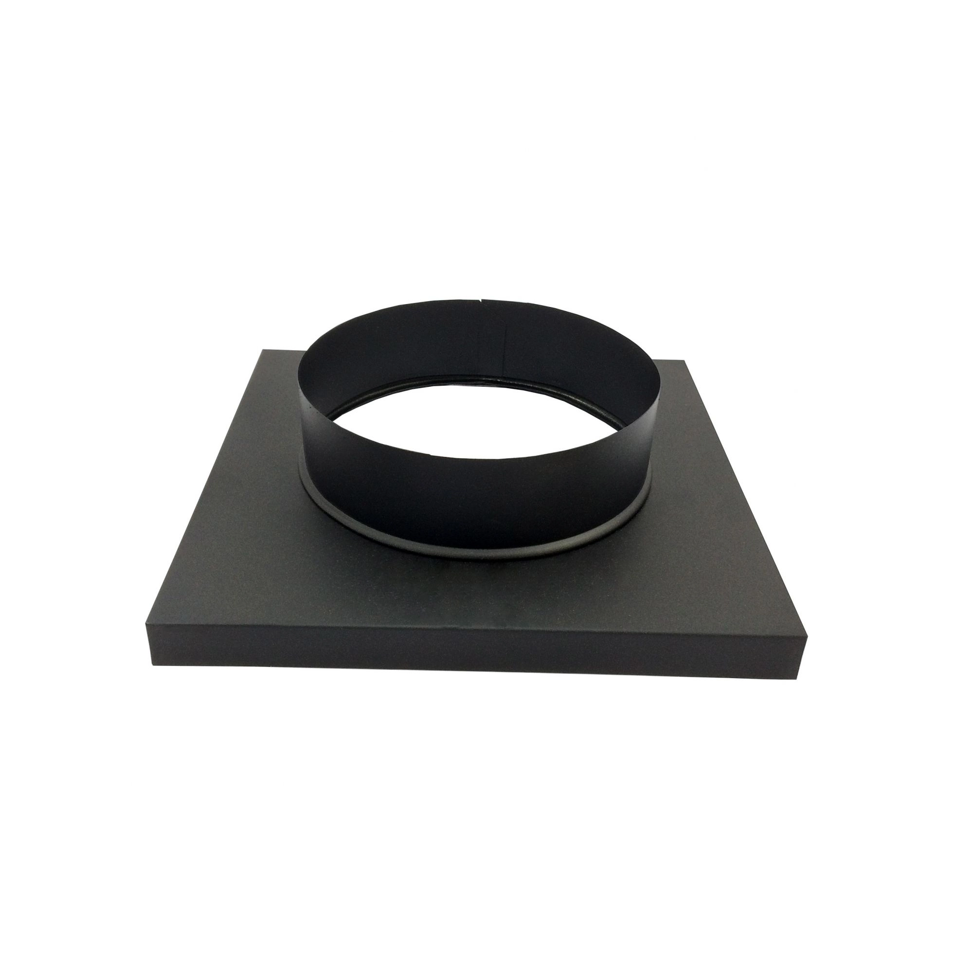 Adaptador Preto De Quadrado 30 5 X 30 5 Cm Para Redondo 250 Mm De Diâmetro