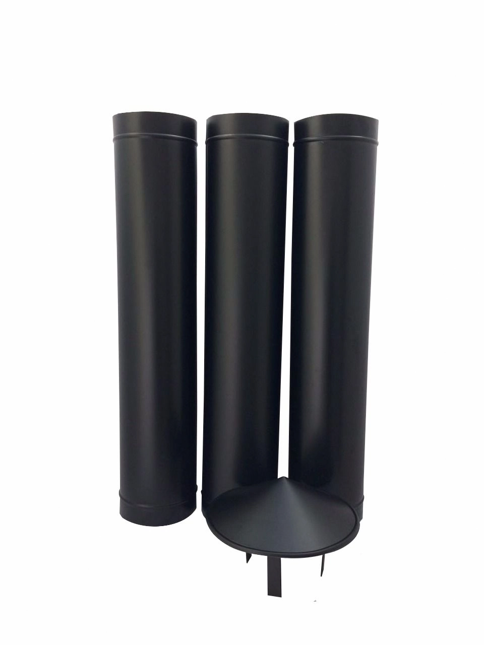1 80 M De Duto Preto De 115 Mm De Diâmetro Com Chapéu Chinês
