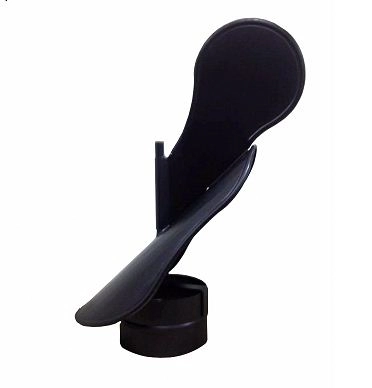 Chapéu Giratório Leme Preto De 130 Mm De Diâmetro