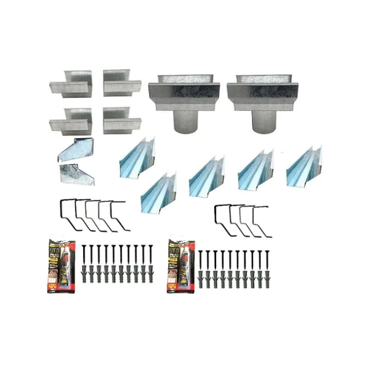 Kit Calha Telhado Beiral 10 Metros Calha Galvanizada