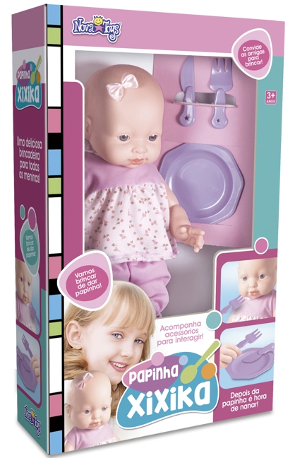 Boneca Nova Toys Papinha Xixika