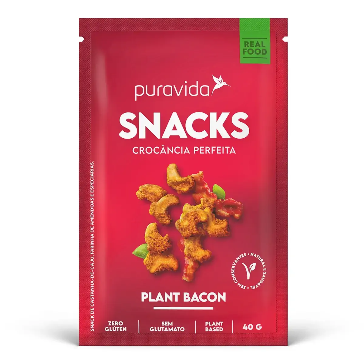 Snack Plant Bacon 40g Pura Vida