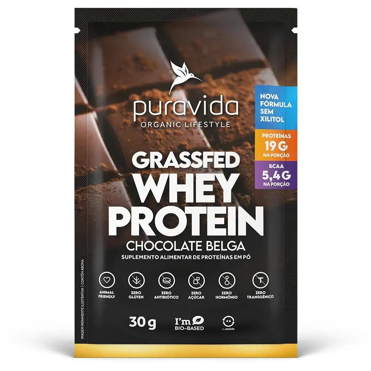 Grassfed Whey Chocolate - Puravida 30g